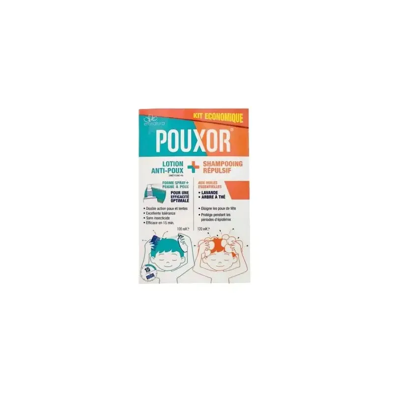 POUXOR KIT LOTION + SHAMPOING REPULSIF